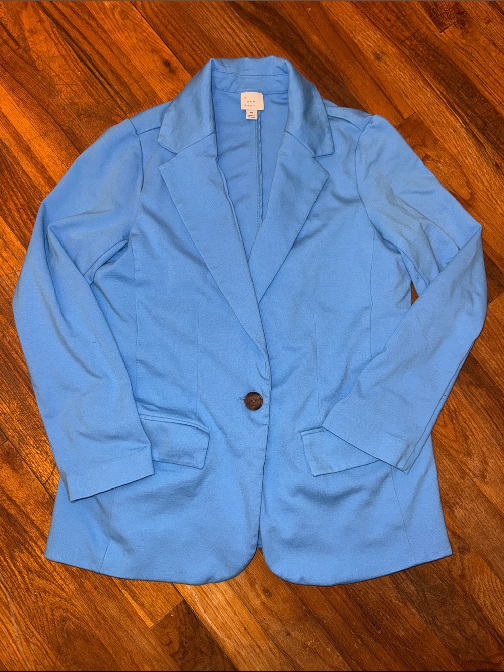 A New Day Ocean Blue Single-Button Women's Blazer
